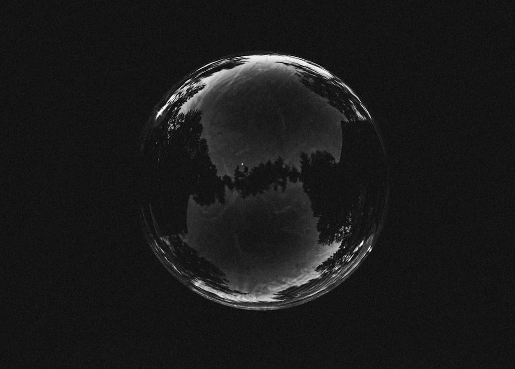 grayscale photo of moon and stars